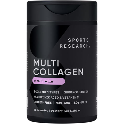 Sports Research® Collagen Peptides w/Biotin & Hyaluronic Acid, 90 Count