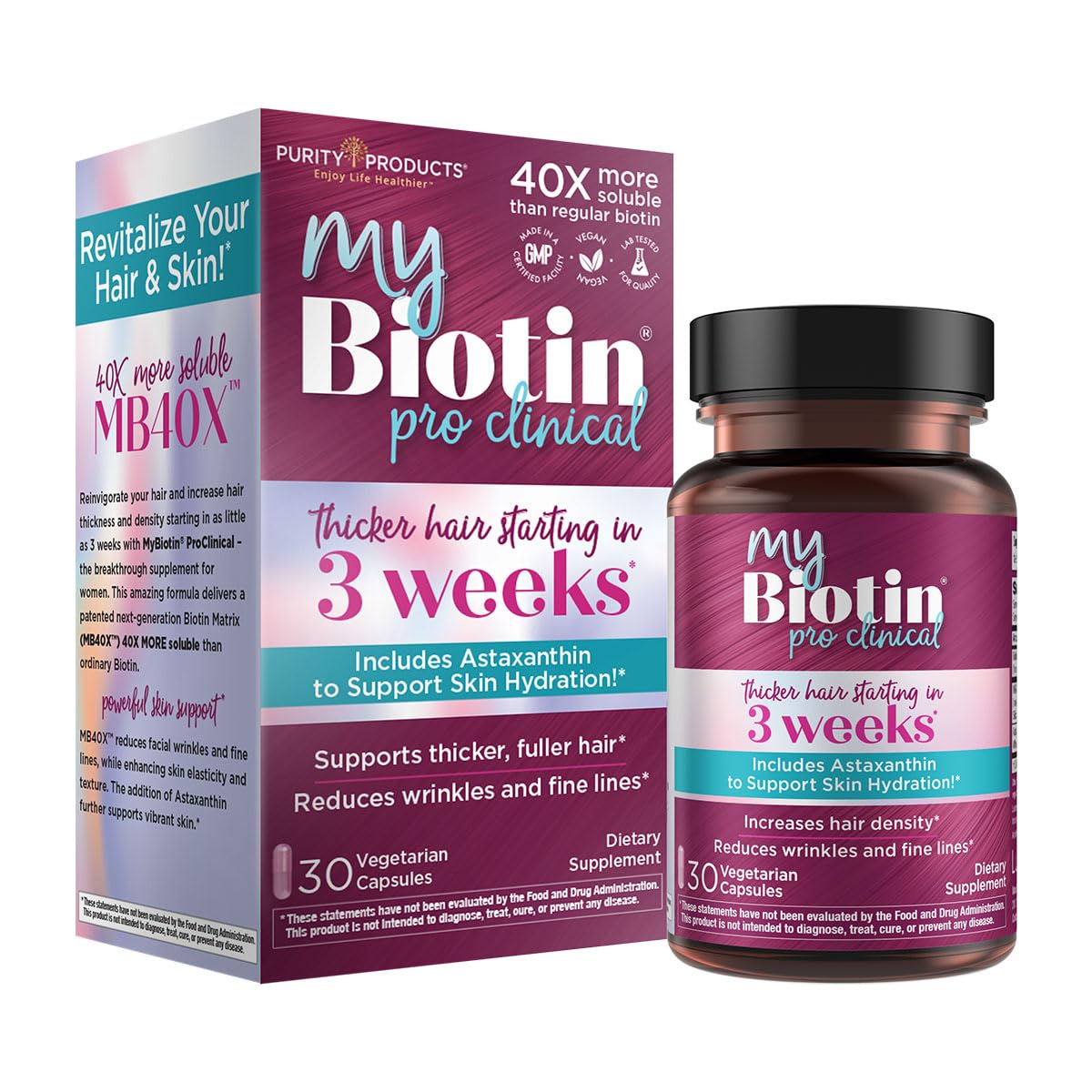 Purity Products MyBiotin ProClinical - Biotin - Thicker Hair in 3 Weeks