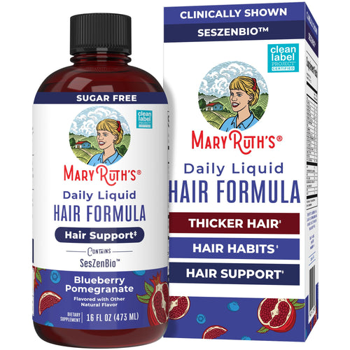 MARYRUTH'S Daily Liquid Hair Formula, Thicker, Stronger Hair in Women, 16oz