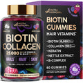 Biotin Gummies for Hair Growth Support - for Women & Men - Berry, 60 Gummy